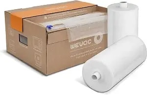 Wevac Vacuum Sealer Bags For Food, 8"x100' & 11"x100' Rolls With Cutter Box