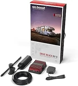 Weboost Drive Reach RV II- Cell Phone Signal Booster Kit - Boosts 4G LTE & 5G For All U.S. Carriers - Verizon, AT&T, T-Mobile & More - Made In The U.S. - FCC Approved (Model 474061)