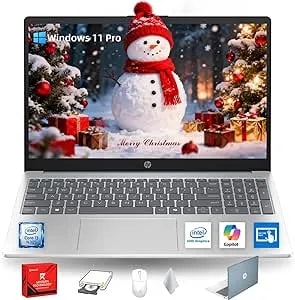 Hp Touchscreen Laptop 2026 - Windows 11 Pro, 15.6" Fhd Touch, Intel Core i3‑n305, Wi‑Fi 6, Copilot Ai, Long Battery Life, Business Laptop For Study & Work, W/Redragon Kit, Blue, 16gb Ram, 512gb Ssd