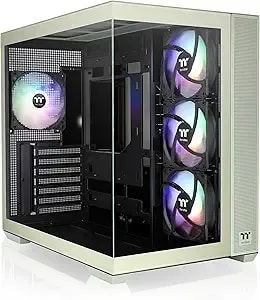 Thermaltake View 380 Tg Argb Matcha Green Atx Case; 4x120mm Argb Fans Included; Supports Hidden-Connector Motherboard; Front & Side Dual Tempered Glass Panel; Ca-1z2-00mewn-Az; 3 Year Warranty