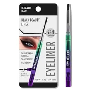 Bepholan Black Eyeliner Pencils,Waterproof Gel Eyeliner Pencil Waterline Eye Liner Pen For Women Waterproof Smudge Proof Long-Lasting (Black)