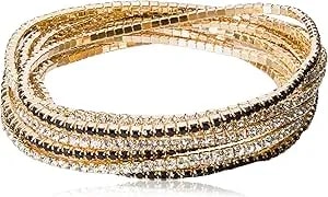 Guess Color Me Pretty 10 Piece Set Beads Stretch Bracelet