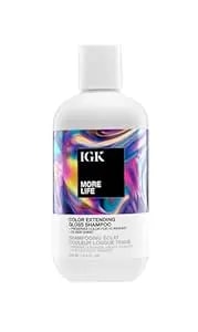 Igk More Life Color Extending Gloss Shampoo - Color-Safe Cleanse For Glossy Vibrant Hair - Helps Extend Color With Soft Smooth Shine - 8 Oz