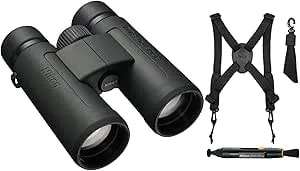 Nikon Prostaff p3 8x42 Binoculars Bundle With Harness And Nikon Lens Pen Cleaning System (3 Items)