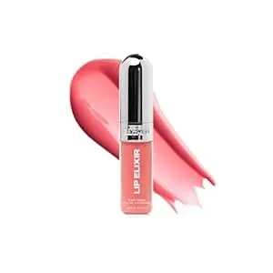 Sacheu Lip Elixir Nourishing And Hydrating Lipgloss — Moisturizing Plumping Lip Gloss Enriched With Collagen, Non-Sticky Lip Color Smooth High-Shine Finish, Vegan & Cruelty-Free, Bunny Tongue (Pink)