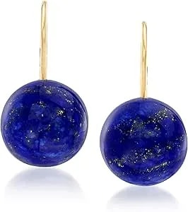 Ross-Simons Lapis Earrings In 14kt Yellow Gold