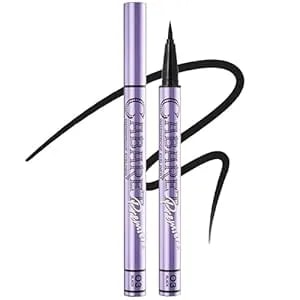 Vivienne Sabó Cabaret Premiere Waterproof Eyeliner Pen – Felt Tip Liquid Eyeliner, Matte Long Wear Eye Liner, Smudge-Proof Quick-Dry Precision Line Formula, Easy Removal, Black, 0.04 Fl Oz