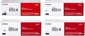 Canon Genuine 055 High Yield 4-Color Complete Toner Cartridge Set (crg055hycmyk)