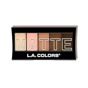 L.A. Colors 5 Color Matte Eyeshadow Palette, Tan Khaki cem478