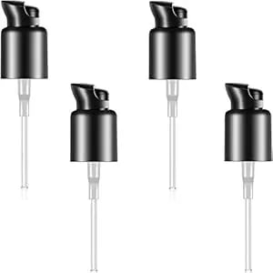 Boao 4 Pcs Replacement Foundation Pump Black Plastic Cosmetic Liquid Make Up Bottle Pump Replacement Tool For Foundation Dispenser