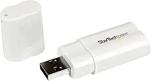 Startech.Com USB To Stereo Audio Adapter Converter - USB Stereo Adapter - USB External Sound Card - Laptop Sound Card , TAA (Icusbaudio)