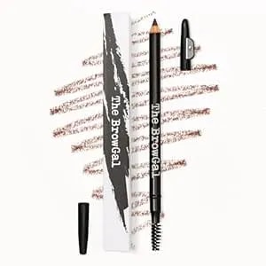 The Browgal Eyebrow Pencil With Spoolie & Built In Sharpener - Shade 03 Chocolate - Waterproof & Buildable Brow Pencil With Hair Like Strokes - Natural Looking, Soft Finish