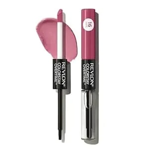Revlon Liquid Lipstick With Clear Lip Gloss, Colorstay Overtime Lipcolor, Dual Ended With Vitamin E, 005 Infinite Raspberry, 0.07 Fl Oz