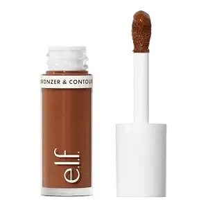 E.L.F. Camo Liquid Bronzer & Contour, Silky Pigmented Formula, Long-Lasting Glow For A Sun-Kissed, Sculpted Finish, Vegan & Cruelty-Free, 8 Deep
