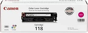 Canon Genuine Toner, Cartridge 118 Magenta (2660b001), 1 Pack, For Canon Color Imageclass mf8350cdn, mf8380cdw, mf8580cdw, mf729cdw, mf726cdw, lbp7200cdn, lbp7660cdn Laser Printer