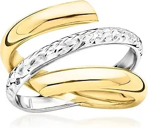 Ross-Simons Italian 14kt 2-Tone Gold Spiral Ring