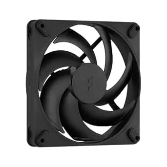 Fractal Design Momentum 14 - Silent Pc Case Fan - 140 Mm - Liquid Crystal Polymer Lcp Blades - Fdb Fluid Dynamic Bearing - Pwm Control - Cooling Performance - Powerful Airflow – Black