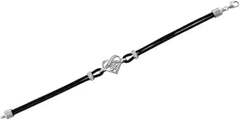 Harley-Davidson Women'S Infinity Thorn Heart Sterling Silver Cord Bracelet
