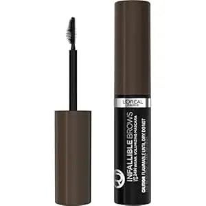 L'Oreal Paris Infallible Volumizing 24h Wear Brow Mascara, Long Lasting Eyebrow Makeup For 2x Fuller Eyebrows, 3.0 Soft Black, 0.13 Fl Oz