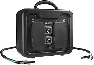 Generac 7668 120V Parallel Cable Kit, 2ft Cord, Custom Plug End, Connects 2 Generators, Enhance Power, Compatible With iQ3500 & GP3000i