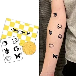 Temporary Tattoos,Semi Permanent Tattoos,15 Days Long Lasting Tattoo Stickers,Waterproof And Anti-Reflective,Unique Design(Mini Pattern 7)