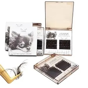 Brown Lash Extensions, Colored Lash Extensions, 0.05 C Curl 14mm Lash Trays Classic Eyelash Extensions,Individual Lashes Extensions For Professional Salon Use (Brown 0.05 C 14mm)