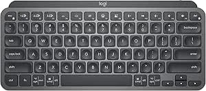 Logitech MX Keys Mini Minimalist Wireless Illuminated Keyboard, Compact, Bluetooth, Backlit, USB-C, Compatible With Apple Macos, Ios, Windows, Linux, Android, Metal Build - Graphite