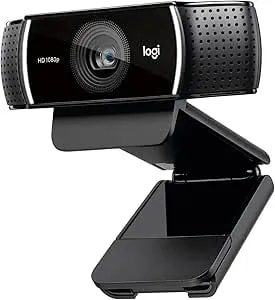 Logitech C922x HD Pro PC Webcam, Full HD 1080p/30fps Or 720p/60fps Video, HD Light Correction, Works With Microsoft Teams, Google Meet, Zoom, Nintendo Switch 2’S New Gamechat Mode, Mac/Tablet- Black