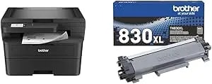 Brother HLL2480DW Printer And TN830XL High Yield Toner