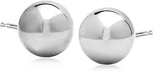 Ross-Simons Italian 10mm Sterling Silver Ball Stud Earrings