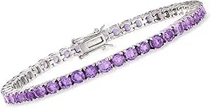 Ross-Simons Gemstone Tennis Bracelet In Sterling Silver