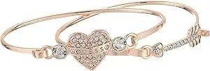 Guess Women'S Tension Bracelet Duo, Rose Gold, One Size