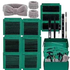 Lash Clusters Kit Wispy Eyelash Clusters Kit 1170pcs Lash Extension Kit+Lash Bond And Seal,Remover,Tweezers,Mascara Brush,Headband,Wristband*2(7 Boxes Kit-3)