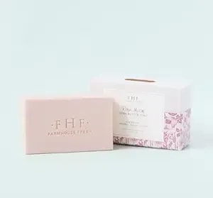 Farmhouse Fresh Pink Moon Shea Butter Bar Soap, Moisturizing Bar For Sensitive Skin With Palm Oil & Shea Butter, 5.25 Oz.