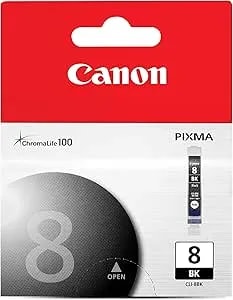 Canon Cli-8 Genuine Black Ink Tank, Compatible With ip5200r, ip5200, ip4200, ip4500, ip4300, mp970, mp960, mp950, mr800r, mp830, mp810, mp800, mp500, mx850, mp610, mp600, And mp530 Printers