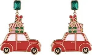 Hallmark Red Car With Gifts Earrings