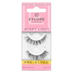 Eylure Pre-Glued False Eyelashes, Wispy Light No. 117