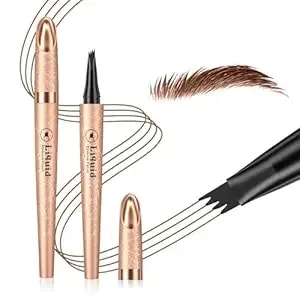 Microblading Eyebrow Pencil - 2026 New 4-Tip Waterproof Brow Pencil With Micro-Fork Tip, Longl Lasting Eyebrow Pen Eyebrow Pencils For Women (Medium Brown)