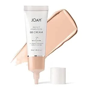 Joah Beauty Perfect Complexion Bb Cream With Hyaluronic Acid And Niaciminade, Korean Makeup With Medium Buildable Coverage, Evens Skin Tone, Lightweight, Semi Matte Finish, Fair With Cool Undertones