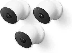 Google Nest Nest Cam 2 Megapixel Outdoor Full Hd Network Camera - Color - 3 Pack, Motion Only