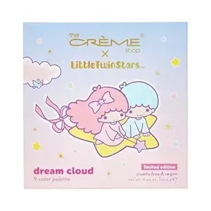 The CrèMe Shop X Sanrio Little Twin Stars Dream Cloud Eyeshadow Palette: 9 Versatile Pigments Ethereal Mattes To Shimmers Ultra-Rich Pigmentation Compact With Mirror (Set Of 1)