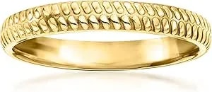 Ross-Simons Pure Collection Italian 14kt Yellow Gold Textured Ring. Size 6