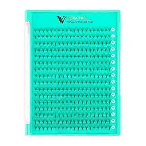 Vavalash Premade Volume Fans Lash Extensions, Middle Stem Pre Made Russian Volume Lash Fans 10d 0.05mm D Curl 8-15mm Mixed Length,320 Fans,5d/6d/8d/12d/14d/16d/20d/24d/30d 0.03-0.07c/D Curl Available