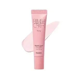Hanskin Blemish Cover Rosy – Pink Tone Full Coverage Concealer For Dull Skin & Dark Spots - 12g Korean Color Corrector