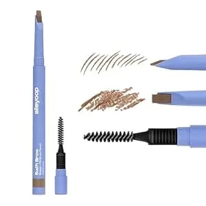 Alleyoop Swift Eyebrow All-In-1 Brow Definer With Built-In Sharpener & Spoolie Brush, Water & Smudge Resistant And Eyebrow Pencil For Women, Natural Matte Finish, Vegan, Cruelty-Free (Soft Brown)