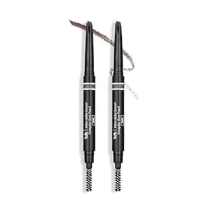 Billion Dollar Beauty Triangular Brow Pencil - 3-In-1 Retractable Eyebrow Pencil For Defining And Filling - Water-Resistant Long-Wear Formula With Thick Spoolie Brush - Vegan Eye Makeup