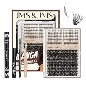 Jms&Jms Lash Clusters Kit 70d With Lash Spikes Eyelash Clusters With Diy Spikes 13-21mm Spiky Volume Cluster Eyelash Extensions Wispy Individual Lash Extensions Kit At Home (70d, 12-18mix Kit)