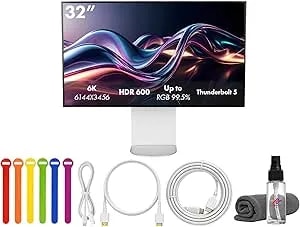 Lg Ultrafine Evo 32u990a-S 32" 6k (6144×3456) Nano Ips Black Professional Monitor - 60hz, Displayhdr 600, Thunderbolt 5, Hdmi 2.1, Displayport 2.1, Usb-C, Built-In Speakers & Adjustable Stand - Bundle