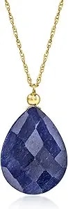 Ross-Simons 8.00 Carat Sapphire Necklace In 10kt Yellow Gold