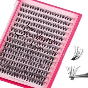 Cluster Eyelash Extensions 280pcs Mixed 30d & 40d, 0.07 D Curl 9-15mm Natural False Eyelashes